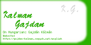 kalman gajdan business card