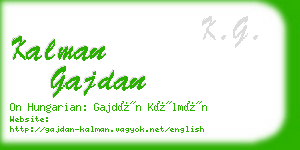 kalman gajdan business card